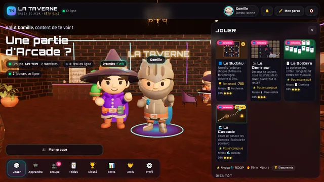 L'Arcade et ses nouveaux jeux : Sudoku, Démineur, Solitaire et La Cascade, au défi du jour