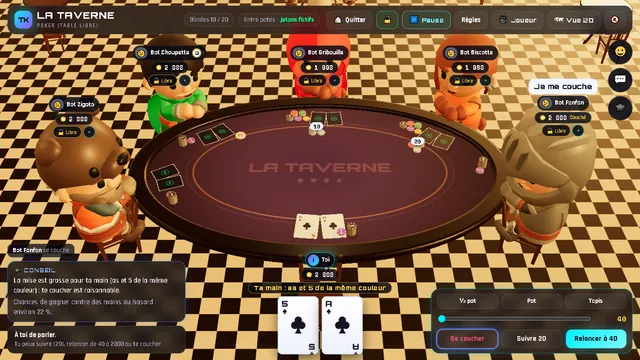 Le poker à jetons fictifs, avec le conseil du tuto